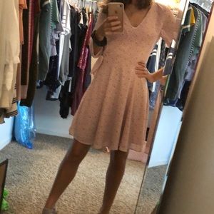 Wrap floral pink dress